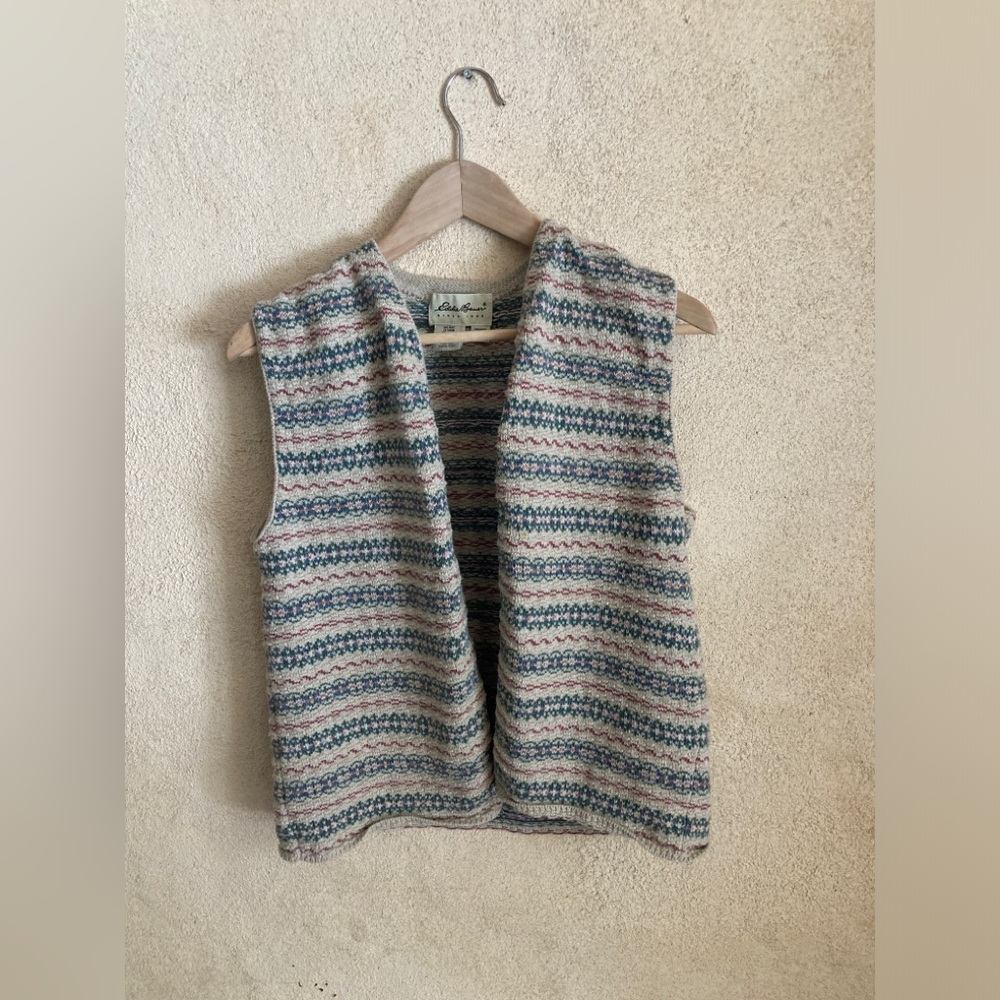 Vintage 100% cotton knit vest | Eddie Bauer